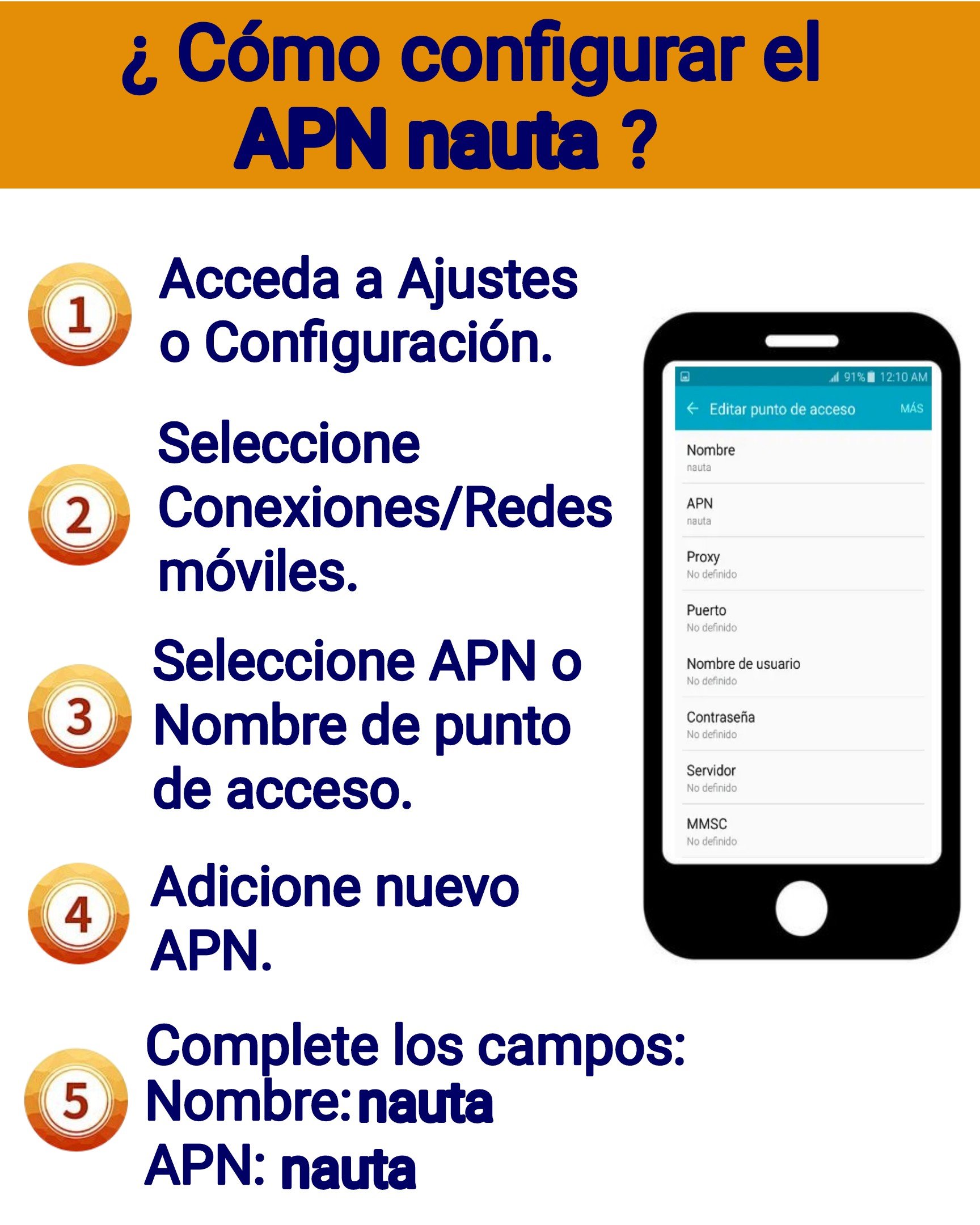 Cómo configurar APN Nauta para acceso a Internet en Cuba con 3G/4G/LTE, Android o iPhone